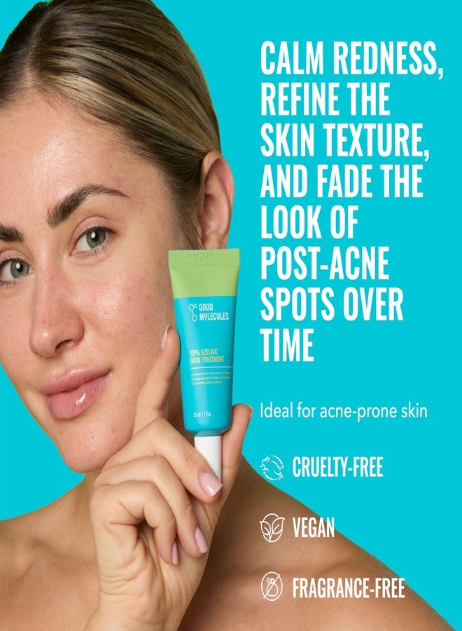 Good Molecules 10% Azelaic Acid Treatment for Face – Soothing Formula for Facial Redness & Uneven Tone – Brightens Dark Spots & Refines Texture – Vegan & Fragrance-Free Skincare (30ml / 1.01 fl oz.) - Image 2